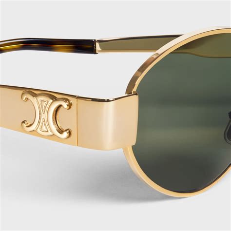 celine triomphe metal 1|TRIOMPHE METAL 01 SUNGLASSES IN METAL.